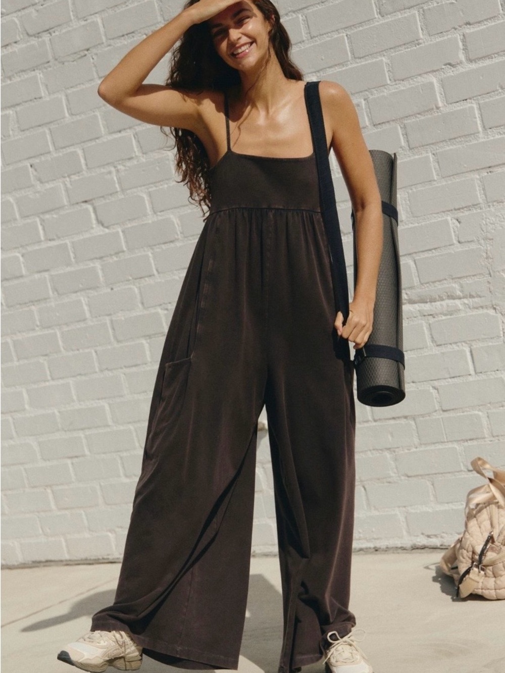FP Movement by Free People Wide-Leg Black Jumpsuit